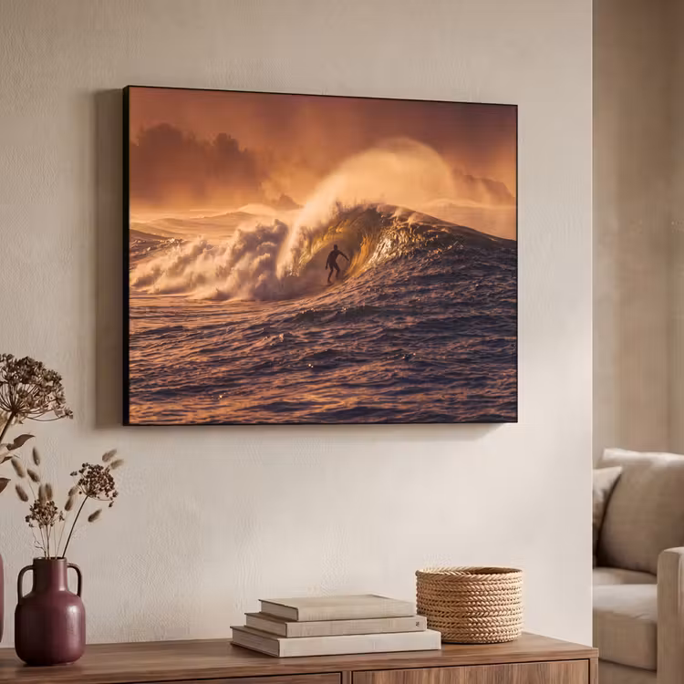 Art Frame - Surfer - Golf - Oceaan - Sport - Oranje — 4