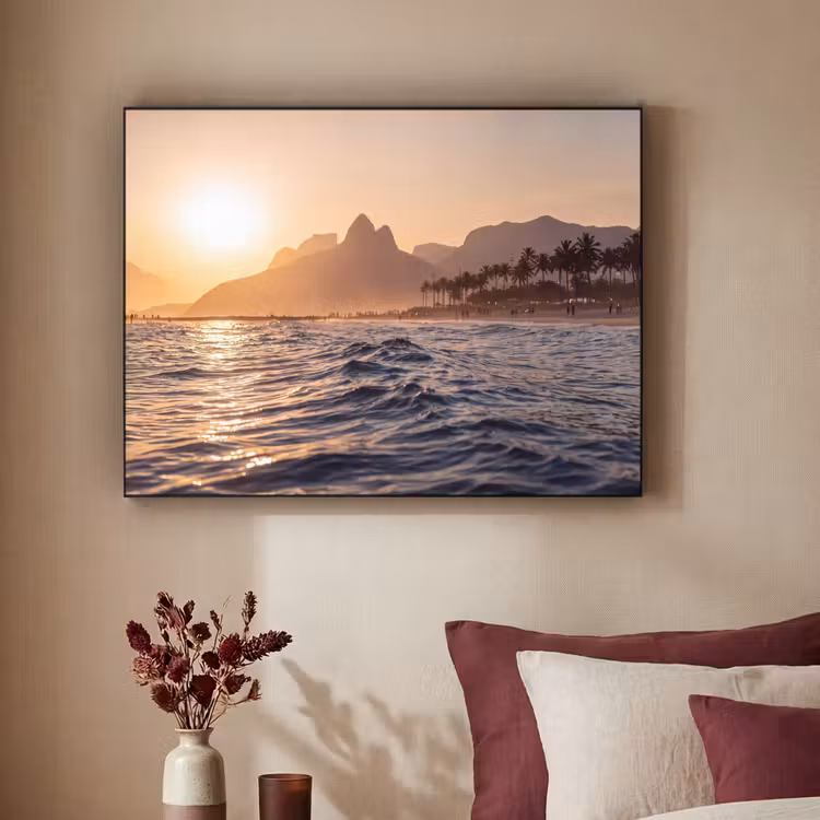 Art Frame - Zee - Golven - Zonsondergang - Kust - Goud — 2