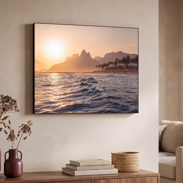 Art Frame - Zee - Golven - Zonsondergang - Kust - Goud — 4