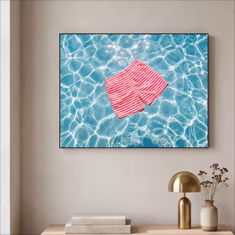 Art Frame - Zwemkleding - Gestreept - Water - Zomer - Rood-wit — 3