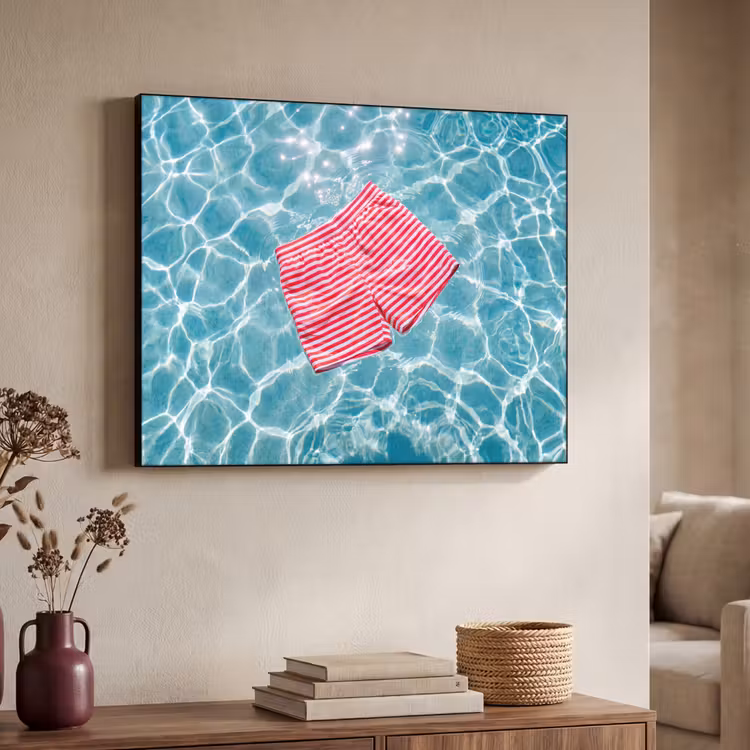 Art Frame - Zwemkleding - Gestreept - Water - Zomer - Rood-wit — 4
