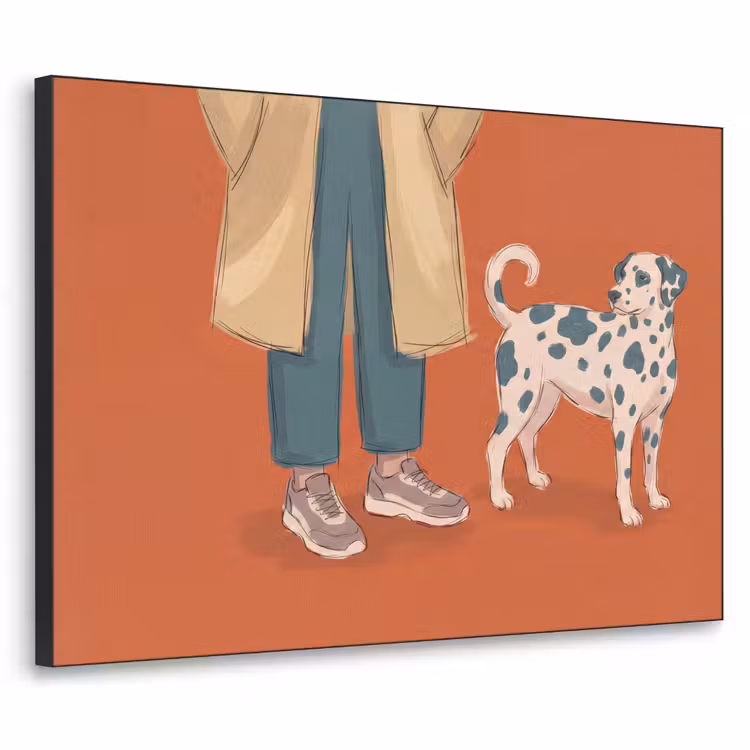 Art Frame - Persoon - Hond - Dieren - Illustratie - Modern — 1