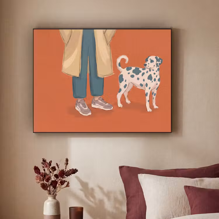 Art Frame - Persoon - Hond - Dieren - Illustratie - Modern — 2