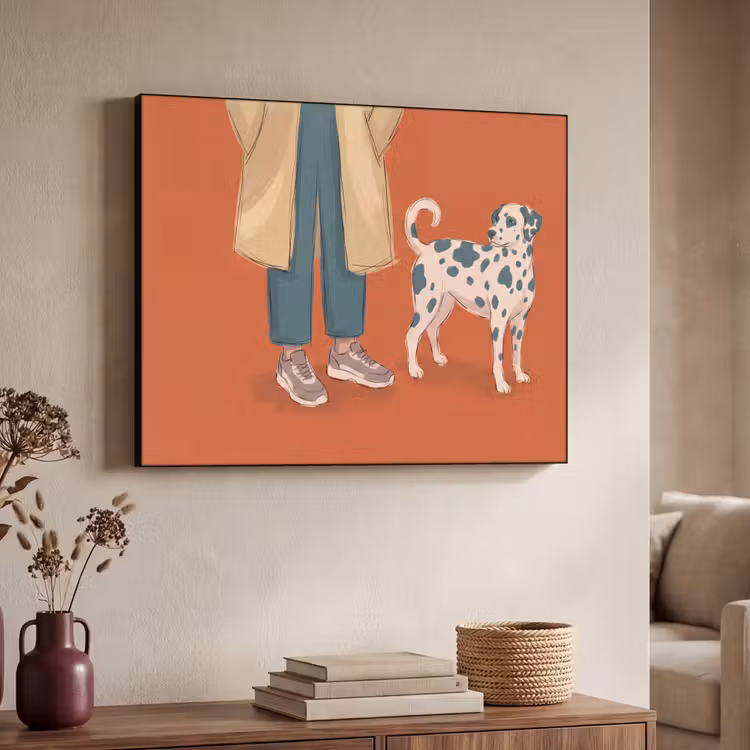 Art Frame - Persoon - Hond - Dieren - Illustratie - Modern — 4