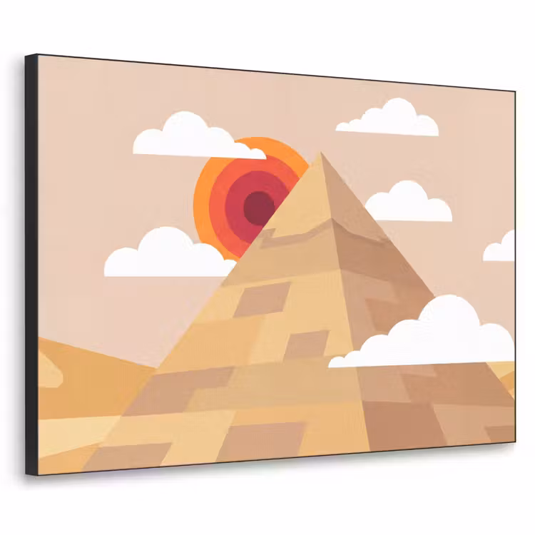 Art Frame - Piramide - Zon - Woestijn - Modern - Oranje — 1