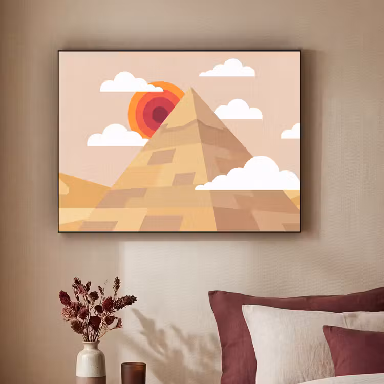 Art Frame - Piramide - Zon - Woestijn - Modern - Oranje — 2