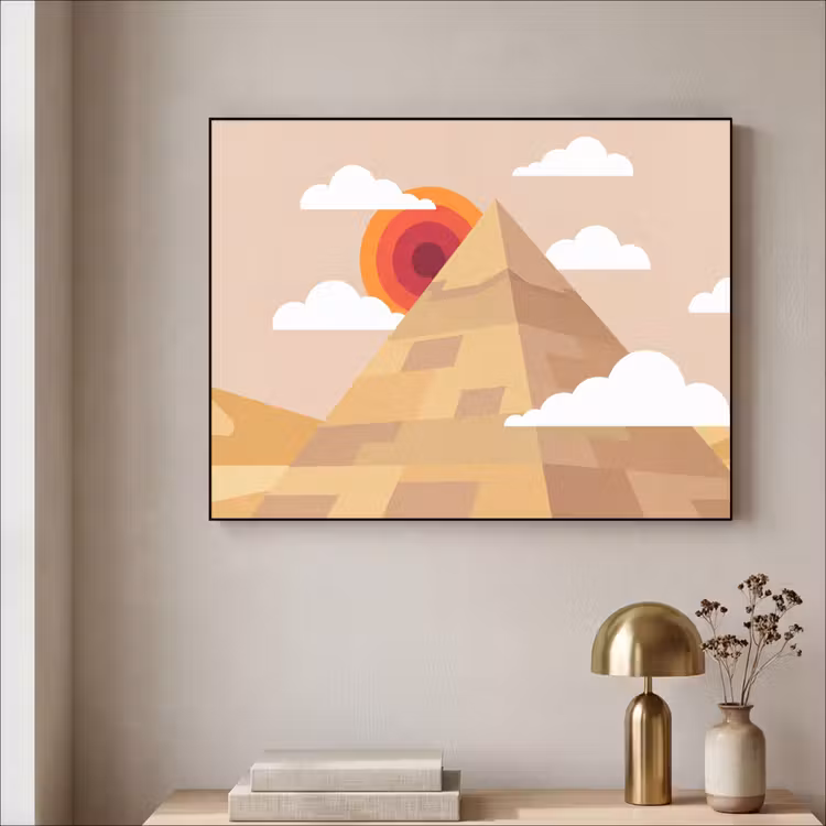 Art Frame - Piramide - Zon - Woestijn - Modern - Oranje — 3