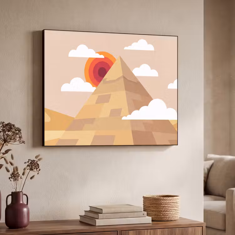 Art Frame - Piramide - Zon - Woestijn - Modern - Oranje — 4