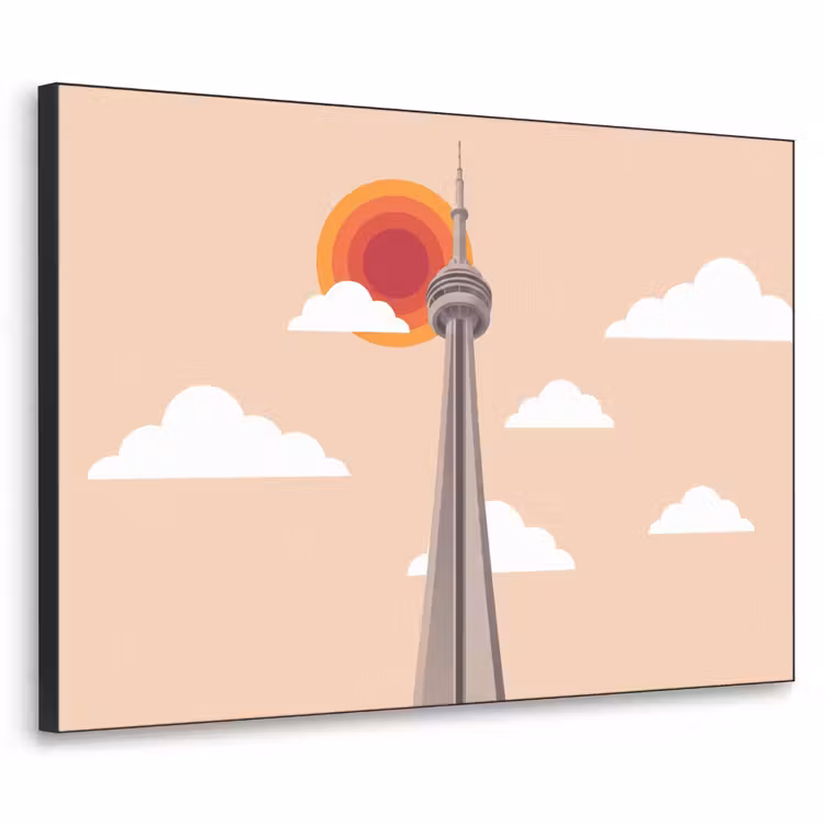 Art Frame - Stad - Gebouw - Architectuur - Retro - Oranje — 1