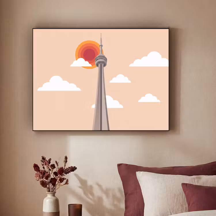 Art Frame - Stad - Gebouw - Architectuur - Retro - Oranje — 2