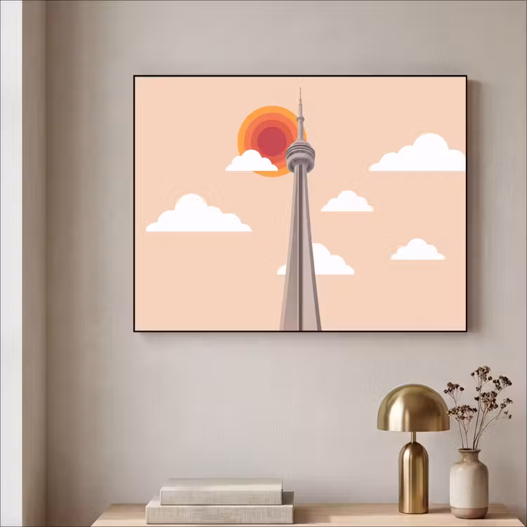 Art Frame - Stad - Gebouw - Architectuur - Retro - Oranje — 3