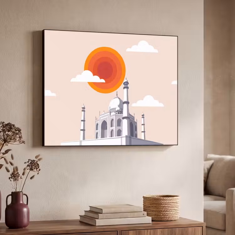 Art Frame - Taj Mahal - Zon - Koepel - Architectuur - India - Grafisch — 4