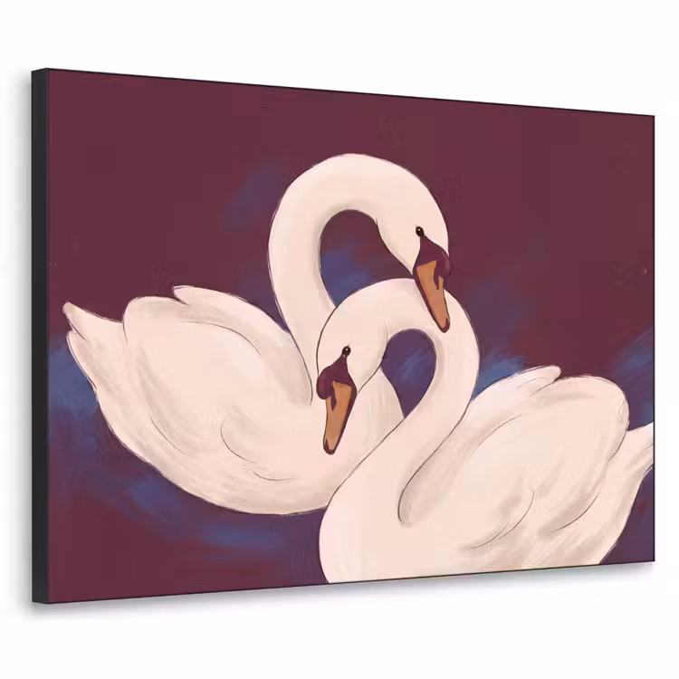 Art Frame - Vogel - Koppel - Liefde - Abstract - Wit — 1
