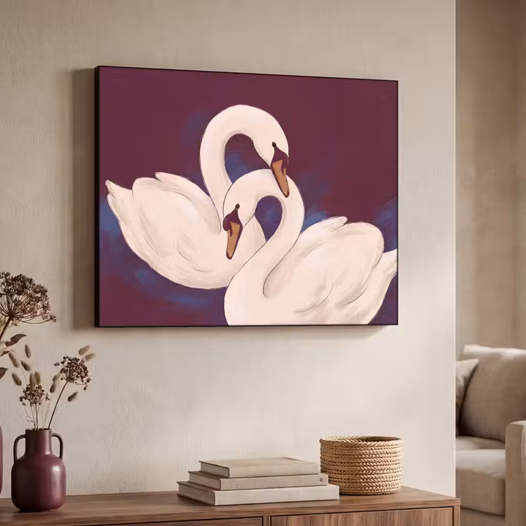 Art Frame - Vogel - Koppel - Liefde - Abstract - Wit — 4