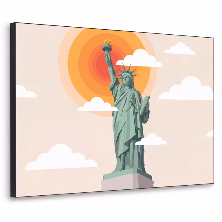 Art Frame - Vrijheidsbeeld - New York - Zon - Modern — 1