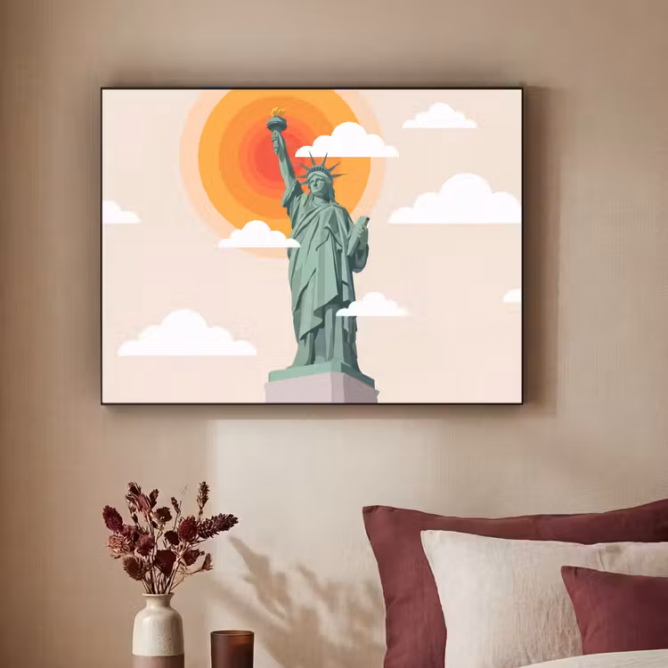 Art Frame - Vrijheidsbeeld - New York - Zon - Modern — 2