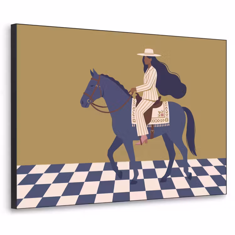 Art Frame - Vrouw - Paard - Rijden - Modern - Abstract — 1