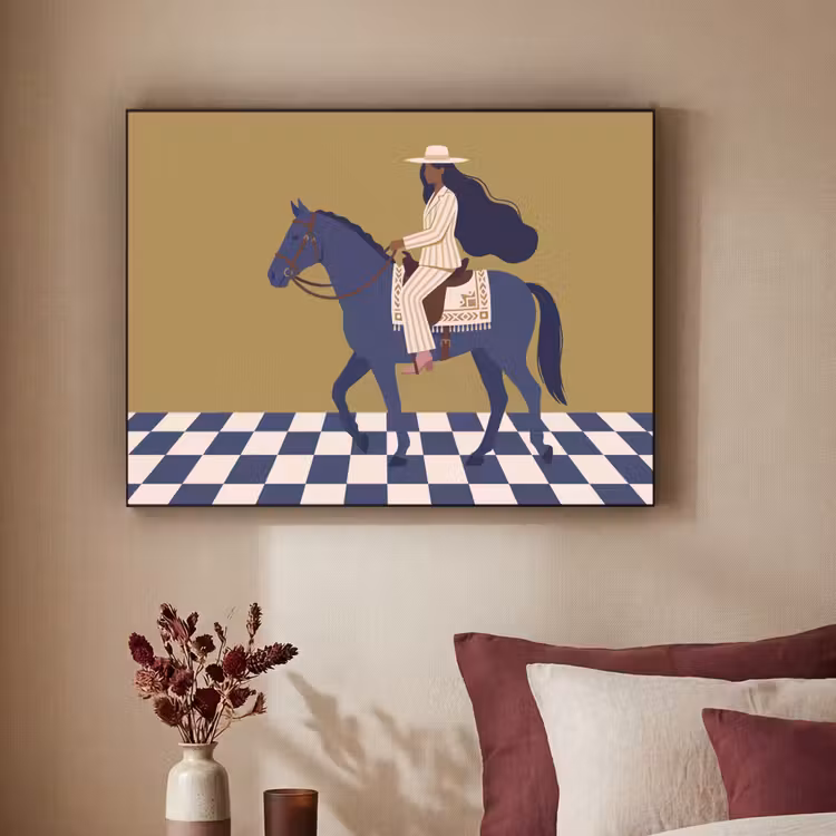 Art Frame - Vrouw - Paard - Rijden - Modern - Abstract — 2