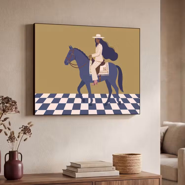 Art Frame - Vrouw - Paard - Rijden - Modern - Abstract — 4