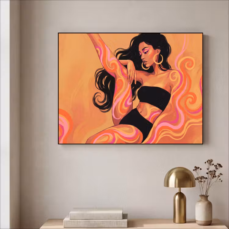 Art Frame - Vrouw - Portret - Abstract - Modern - Kleurrijk — 3