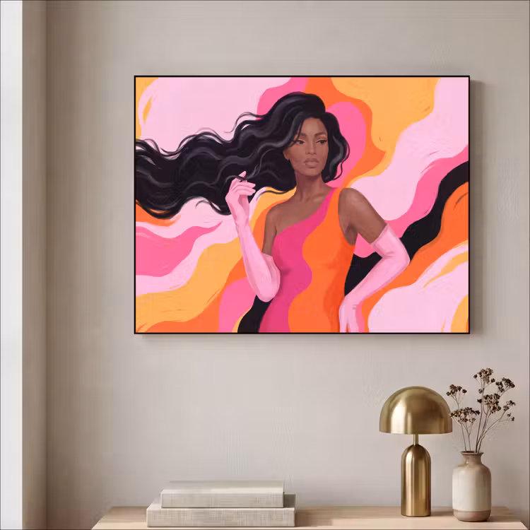 Art Frame - Vrouw - Portret - Kleurrijk - Modern - Kunst — 3
