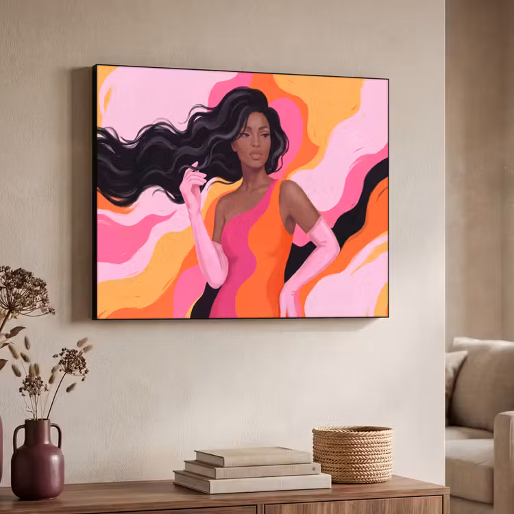 Art Frame - Vrouw - Portret - Kleurrijk - Modern - Kunst — 4