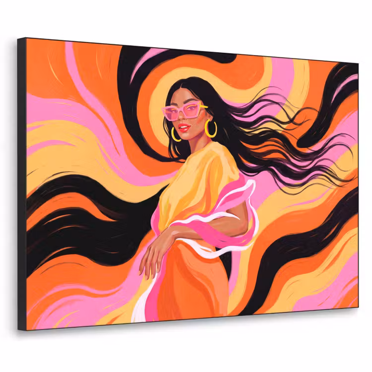 Art Frame - Vrouw - Zonnebril - Abstract - Kleurrijk — 1