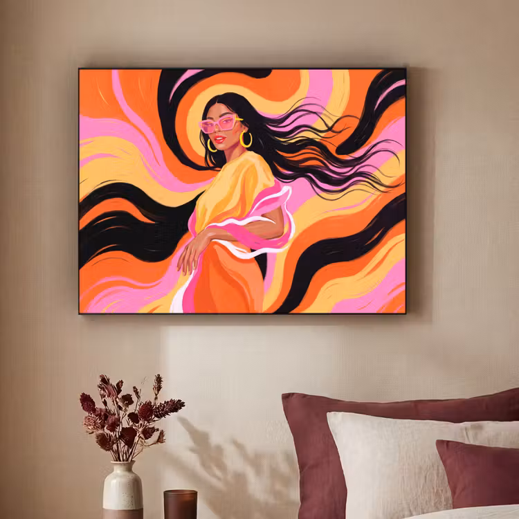 Art Frame - Vrouw - Zonnebril - Abstract - Kleurrijk — 2