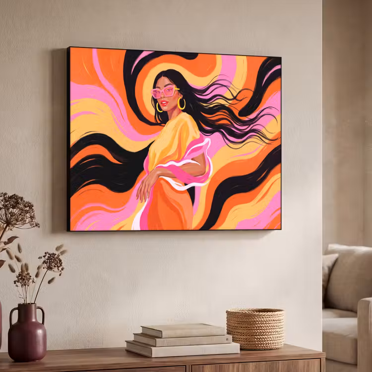 Art Frame - Vrouw - Zonnebril - Abstract - Kleurrijk — 4