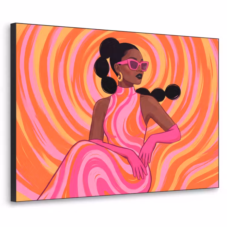 Art Frame - Vrouw - Portret - Kunst - Abstract - Roze — 1