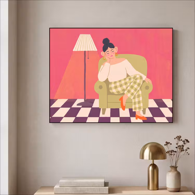 Art Frame - Vrouw - Rust - Interieur - Modern - Kunst — 3