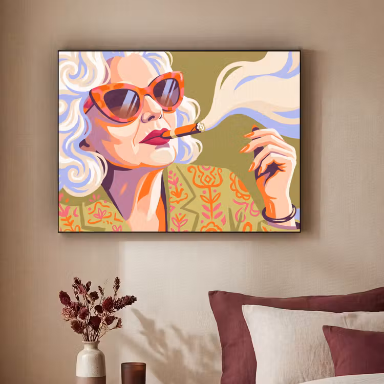 Art Frame - Vrouw - Zonnebril - Portret - Modern - Kleurrijk — 2