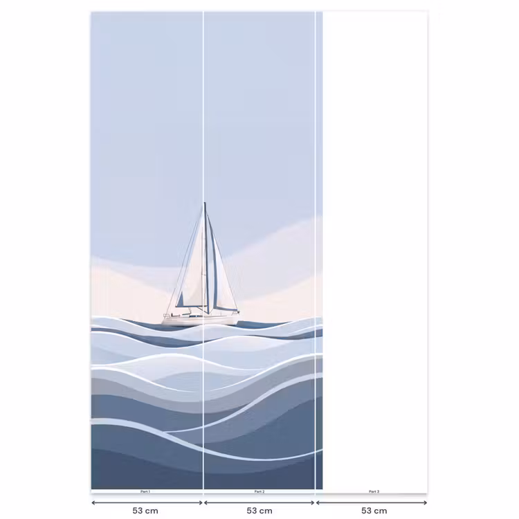Behang - Boot - Zeil - Zee - Modern - Beige — 6