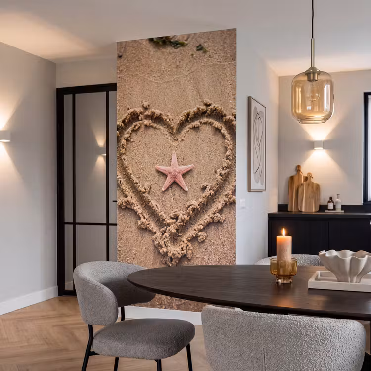 Behang - Dieren - Hart - Strand - Zand - Roze — 5