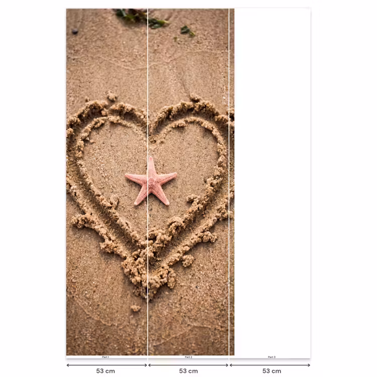 Behang - Dieren - Hart - Strand - Zand - Roze — 6