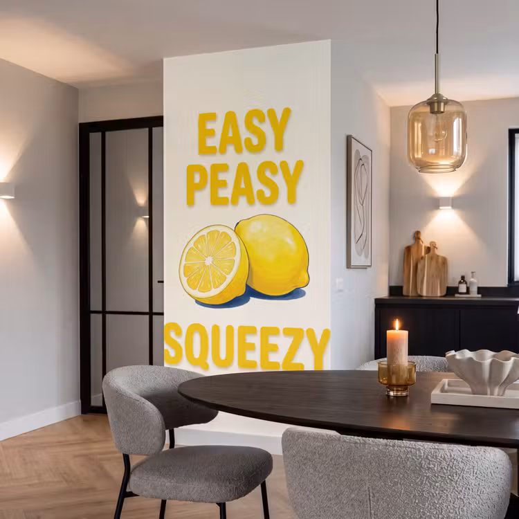 Behang - Eten - Citroenen - Keuken - Illustratie - Geel — 5