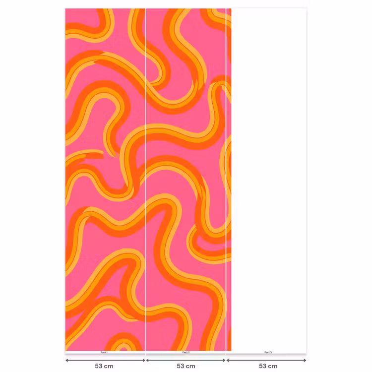 Behang - Abstract - Golvende lijnen - Modern - Kleurrijk — 6