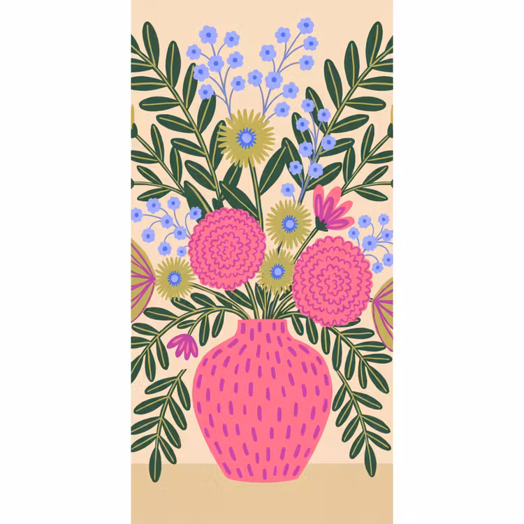 Behang - Bloemen - Boeket - Natuur - Abstract - Roze — 2
