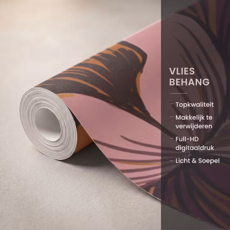 Behang - Bloemen - Patroon - Natuur - Modern - Paars — 3