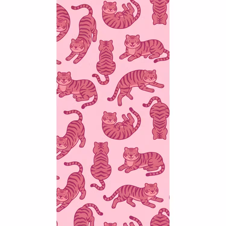 Behang - Dieren - Patroon - Roze - Speels - Cartoon — 2