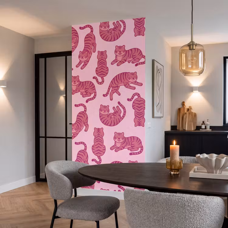 Behang - Dieren - Patroon - Roze - Speels - Cartoon — 5