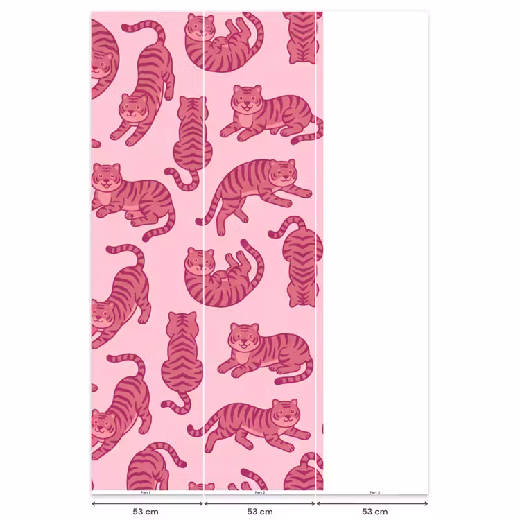 Behang - Dieren - Patroon - Roze - Speels - Cartoon — 6