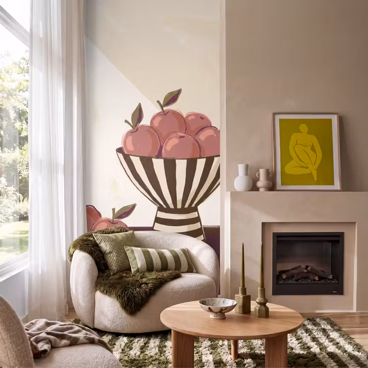 Behang - Eten - Schaal - Stilleven - Modern - Rood — 1
