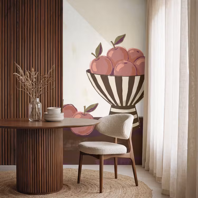 Behang - Eten - Schaal - Stilleven - Modern - Rood — 4