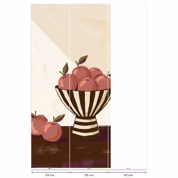 Behang - Eten - Schaal - Stilleven - Modern - Rood — 6