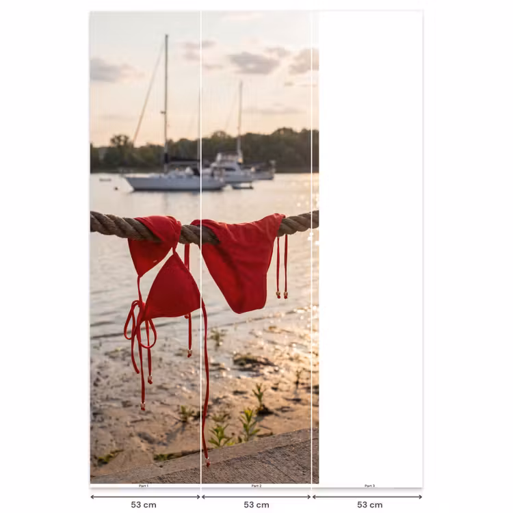 Behang - Badkleding - Rood - Zomer - Water - Zonsondergang — 6