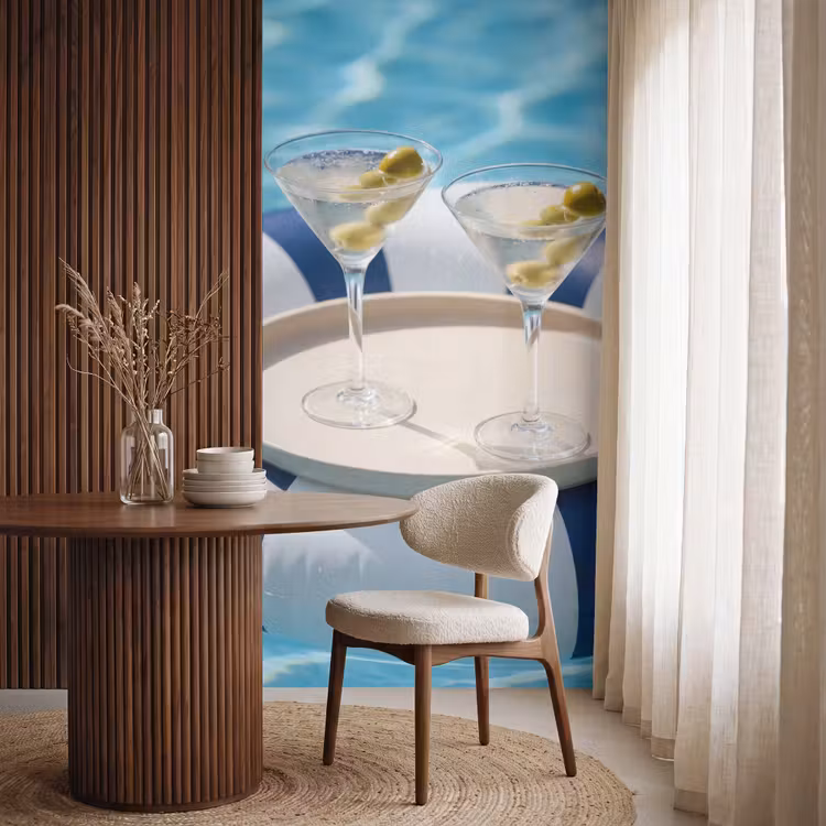 Behang - Cocktail - Zwembad - Zomer - Blauw — 4