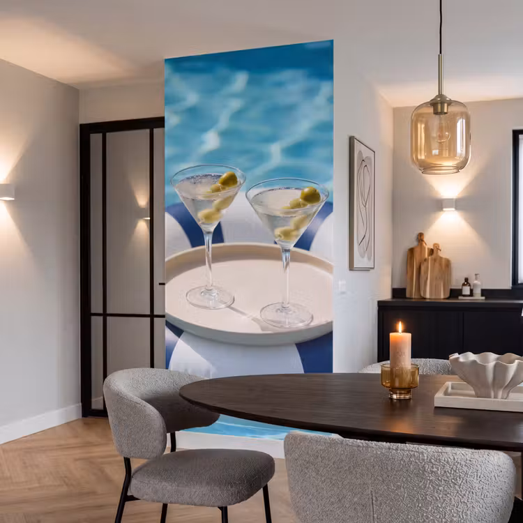 Behang - Cocktail - Zwembad - Zomer - Blauw — 5