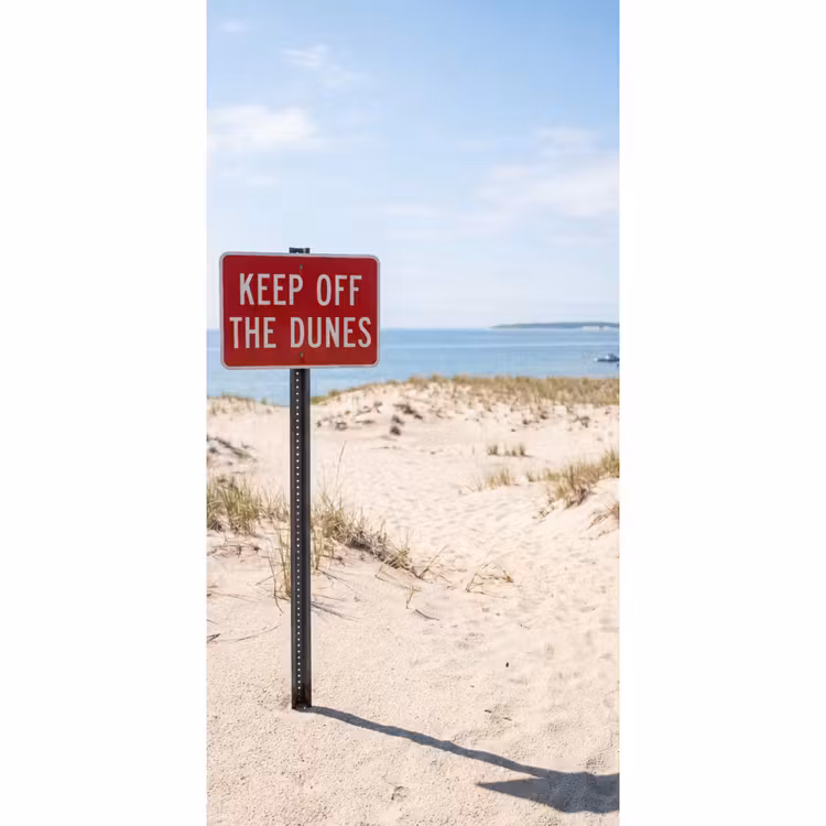 Behang - Duin - Bord - Kust - Landschap - Rood — 2