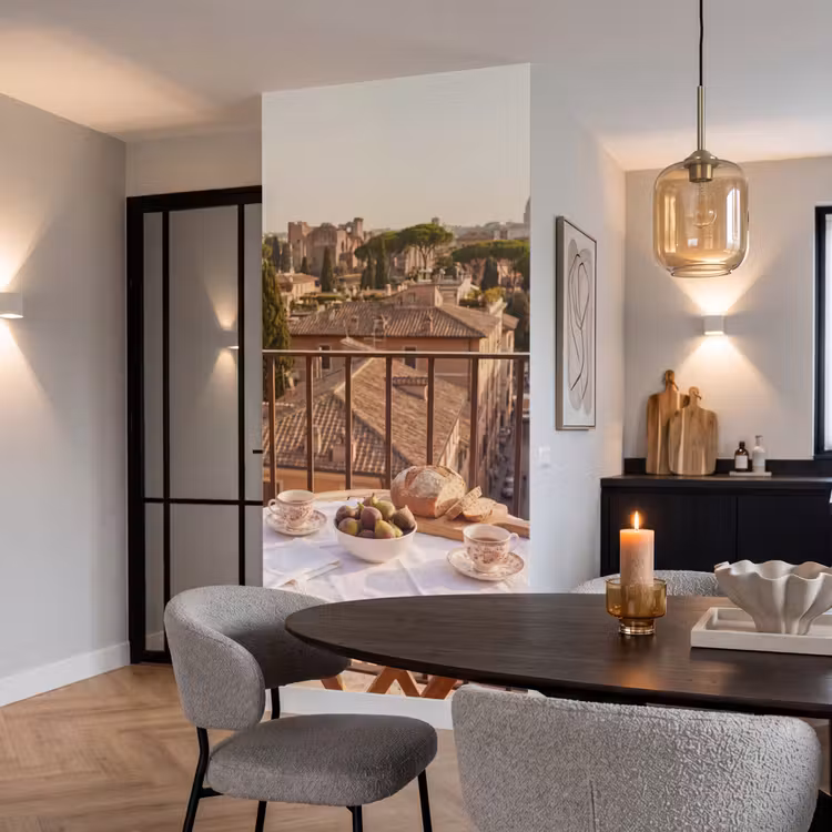 Behang - Eten - Ontbijt - Balkon - Stad - Zonsopgang — 5